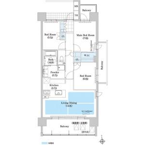 3LDK 間取り図