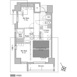 2LDK 間取り図