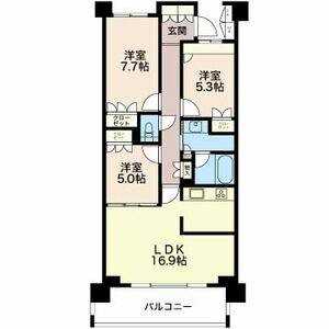 3LDK 間取り図