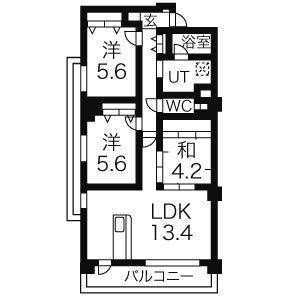 3LDK 間取り図