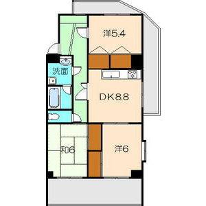 3DK 間取り図
