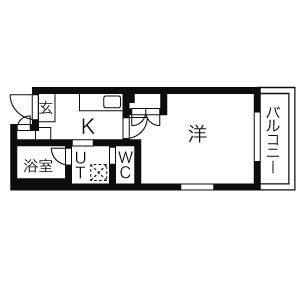 1K 間取り図