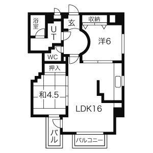 2LDK 間取り図