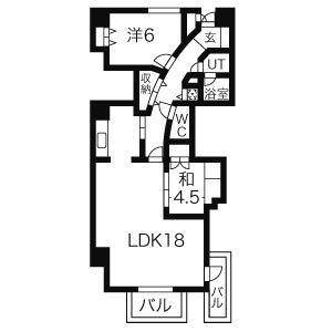 2LDK 間取り図