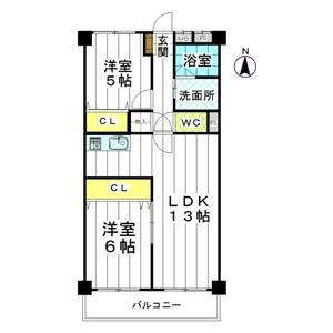 2LDK 間取り図