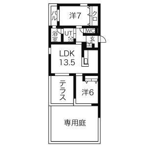 2LDK 間取り図