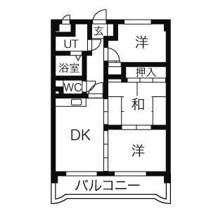 3DK 間取り図