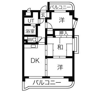 3DK 間取り図