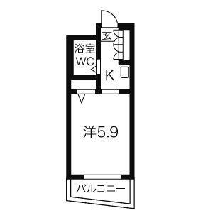 ワンルーム 間取り図