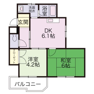 2DK 間取り図