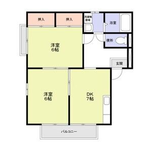2DK 間取り図