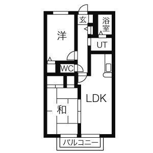 2LDK 間取り図