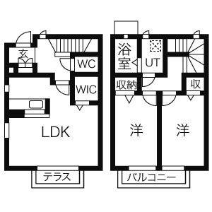 2LDK 間取り図