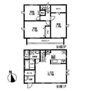 3LDK 間取り図
