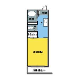 1K 間取り図