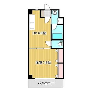 1DK 間取り図