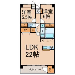 2LDK 間取り図