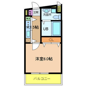 1K 間取り図