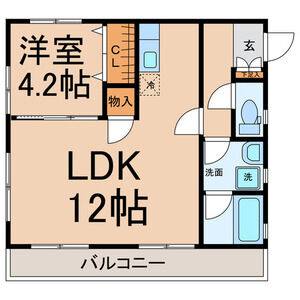 1LDK 間取り図