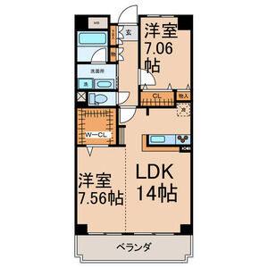 2LDK 間取り図