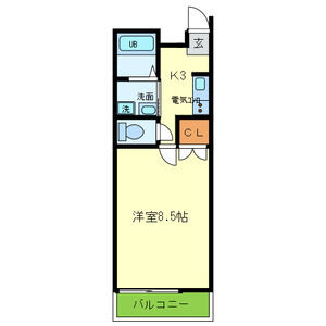 1K 間取り図
