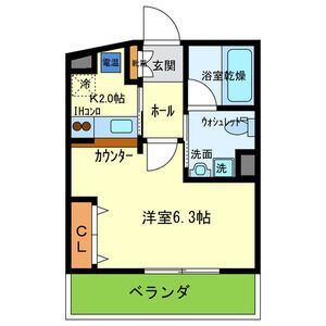 1K 間取り図