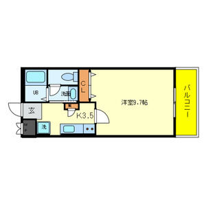 1K 間取り図