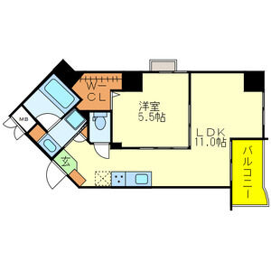 1LDK 間取り図