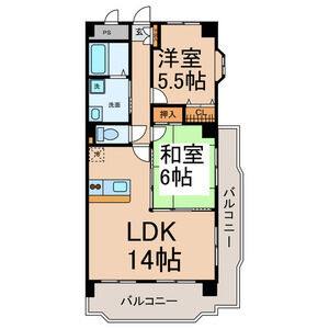 2LDK 間取り図
