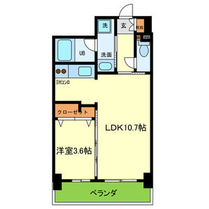 1LDK 間取り図