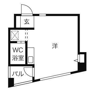 ワンルーム 間取り図