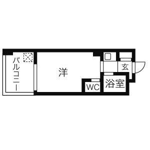1K 間取り図