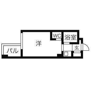 1K 間取り図