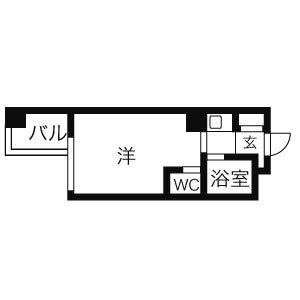 1K 間取り図