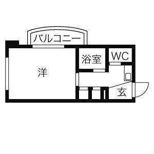 1K 間取り図