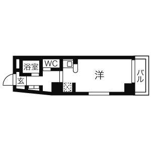 1K 間取り図