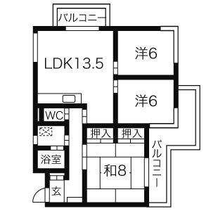 3LDK 間取り図