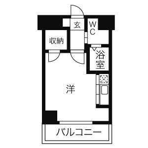 1R 間取り図
