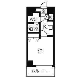 1K 間取り図