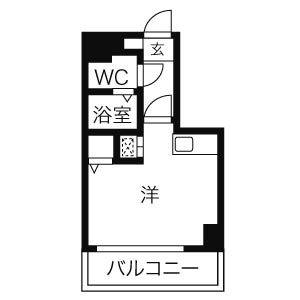 1R 間取り図