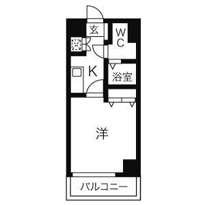 1K 間取り図