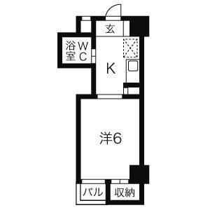 1K 間取り図
