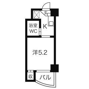 1K 間取り図