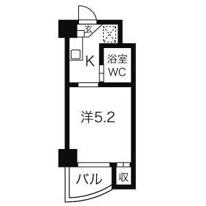 1K 間取り図