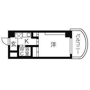 1K 間取り図