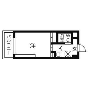1K 間取り図