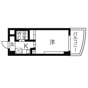 1K 間取り図