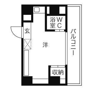 1K 間取り図