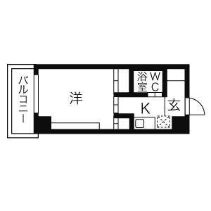 1K 間取り図