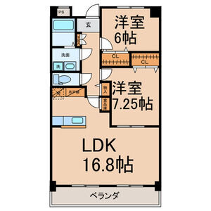 2LDK 間取り図
